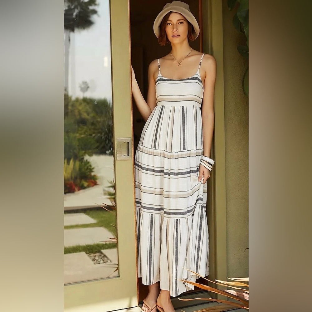L*SPACE Santorini Dress in Isla Vista Stripe | Small | 100% Viscose